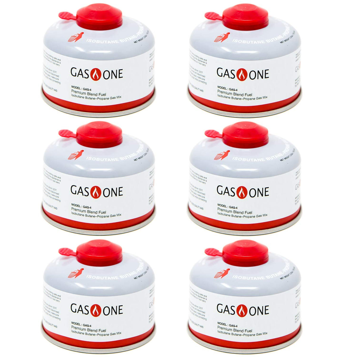 Camping Fuel Isobutane Canister 100gram 6 Pack F329