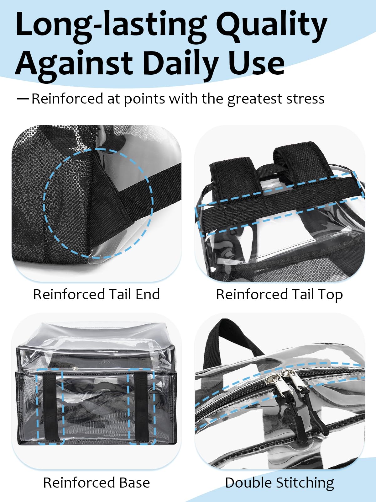 Heavy Duty Clear Backpack A760
