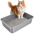 X-Large High Sided Stainless Steel Cat Litter Box T8376