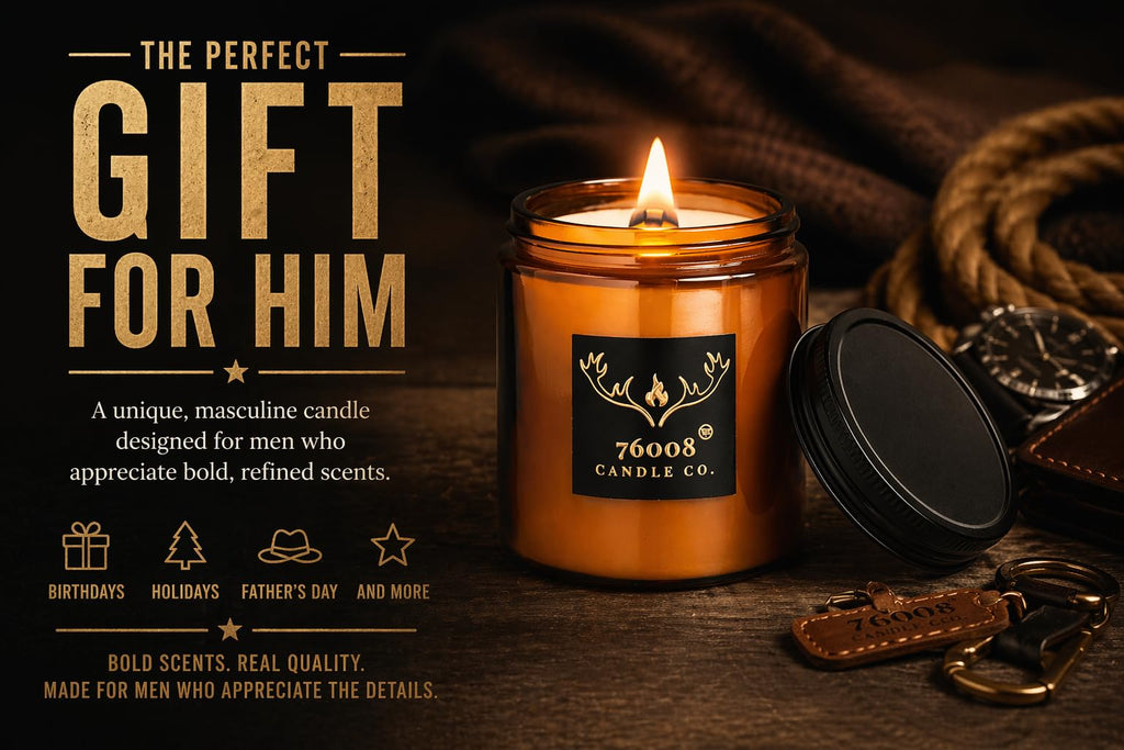 16 oz Wood Wick Soy Leather Scented Candle W1050