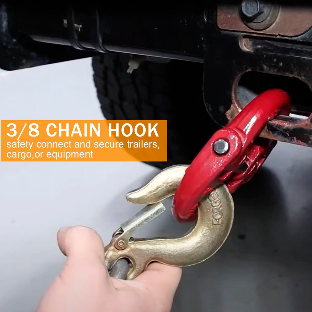 3/8 Chain Hooks with Safety Latch, 10 Pack L5934
