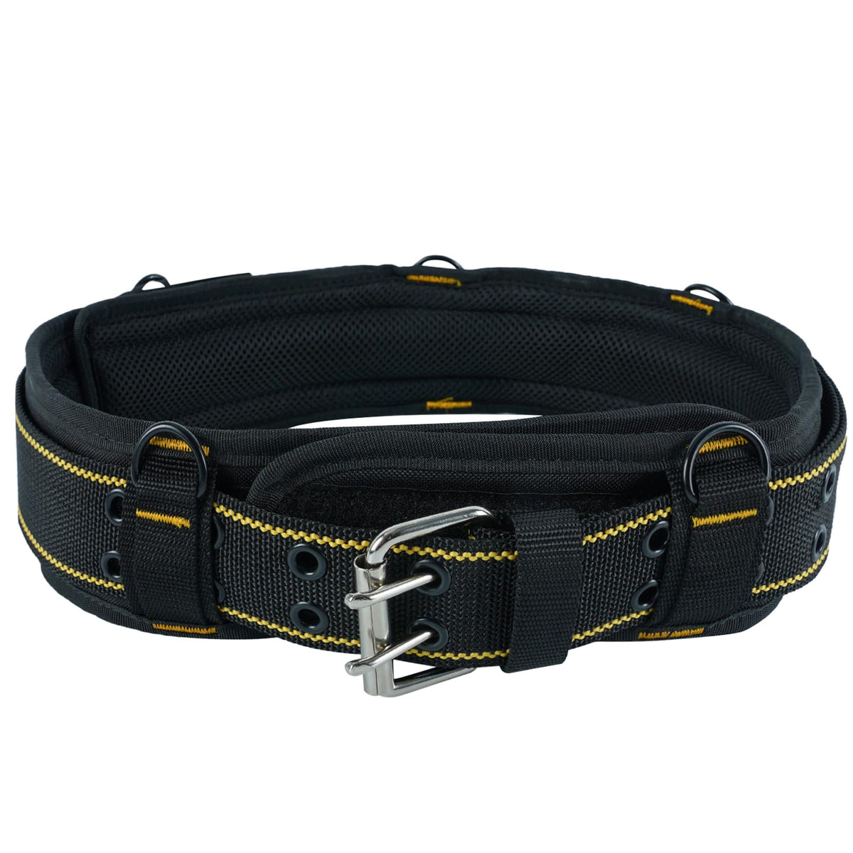 2-Inch Padded Tool Belt with 4 D-Rings Heavy Duty Double Metal Roller Buckle X121327