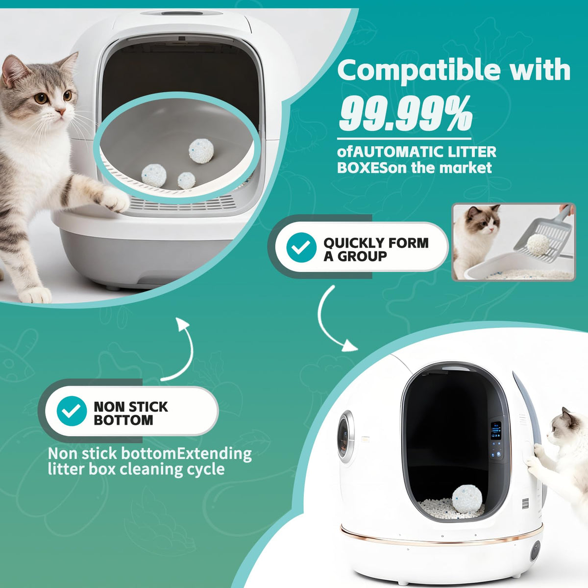 Cassava Cat Litter Odor Control Dust-Free Clumping Q411
