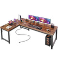 63 Inch L Shaped Desk with Power Outlets N9978