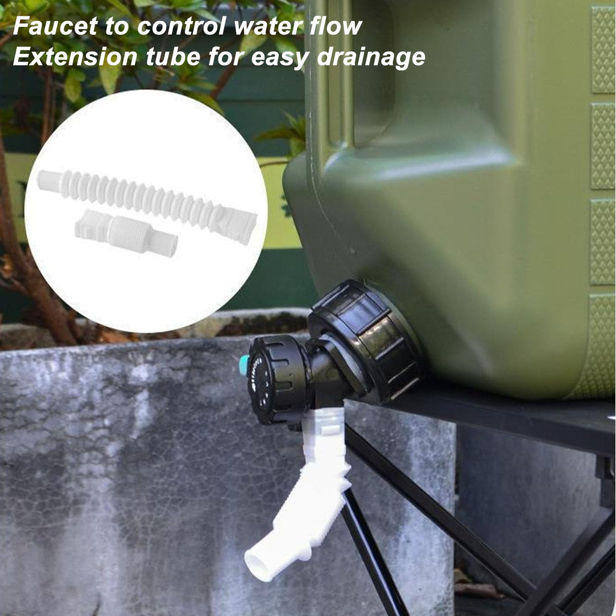 10L Green Camping Water Container with Faucet A42586