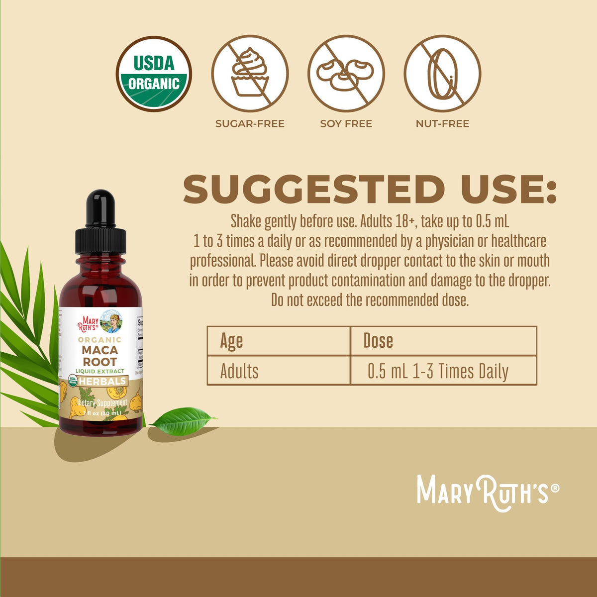 USDA Organic Maca Root Liquid Drops Y549811