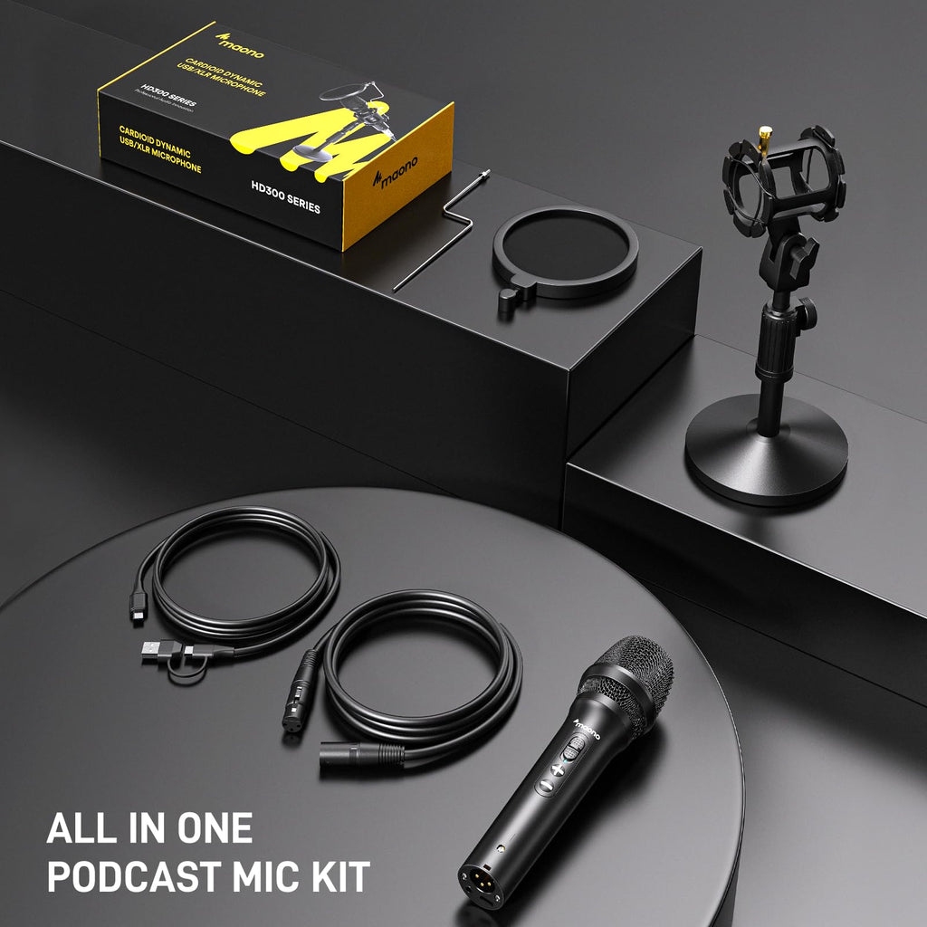 USB XLR Dynamic Podcast Microphone T5305