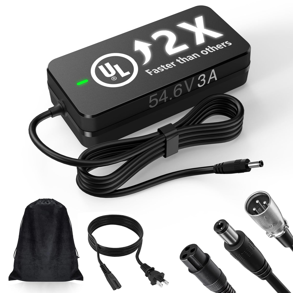 54.6V 3A ebike Charger for 48V Lithium Batteries J24005