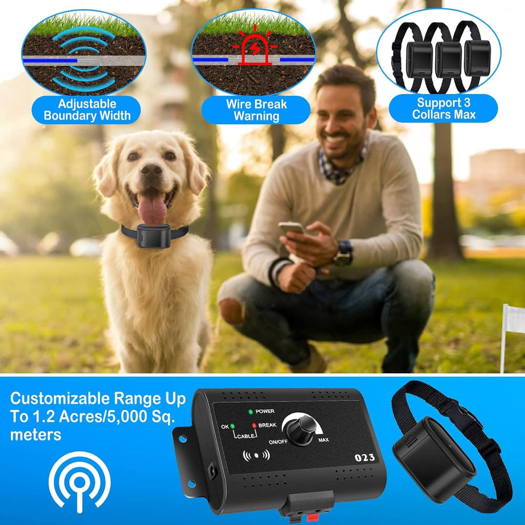 Electric Dog Fence Pet Containment System, Waterproof Training Collar J84283