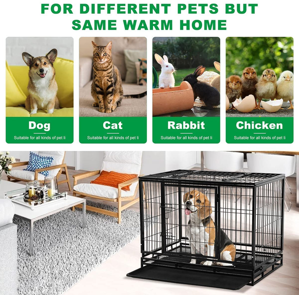 48 inch XXL Heavy Duty Dog Kennel with Wheels I34191