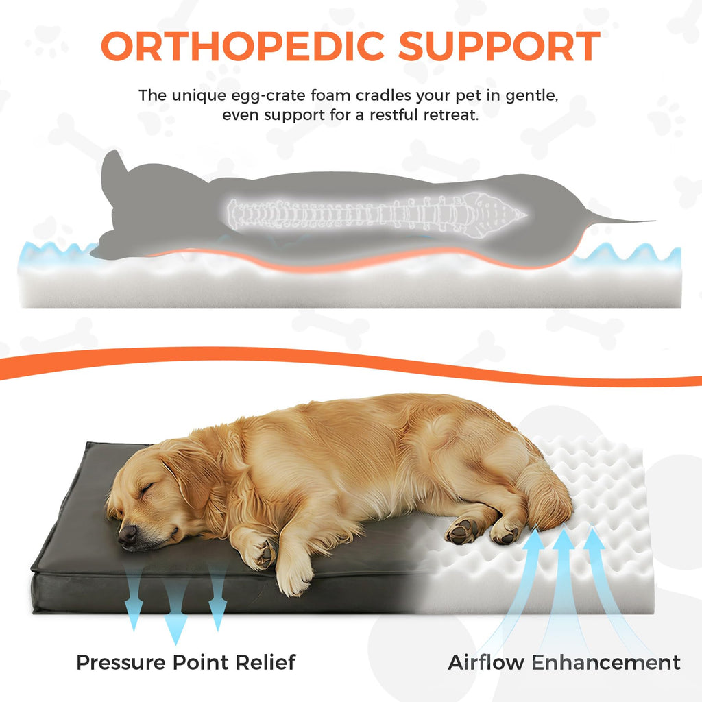 Waterproof Extra Large Outdoor Dog Bed 44x32x3.5 Inch G335044