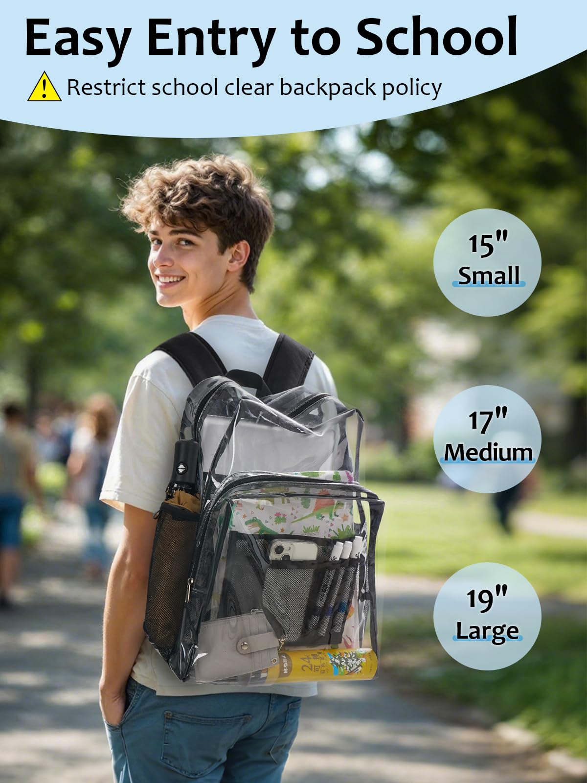Heavy Duty Clear Backpack A760