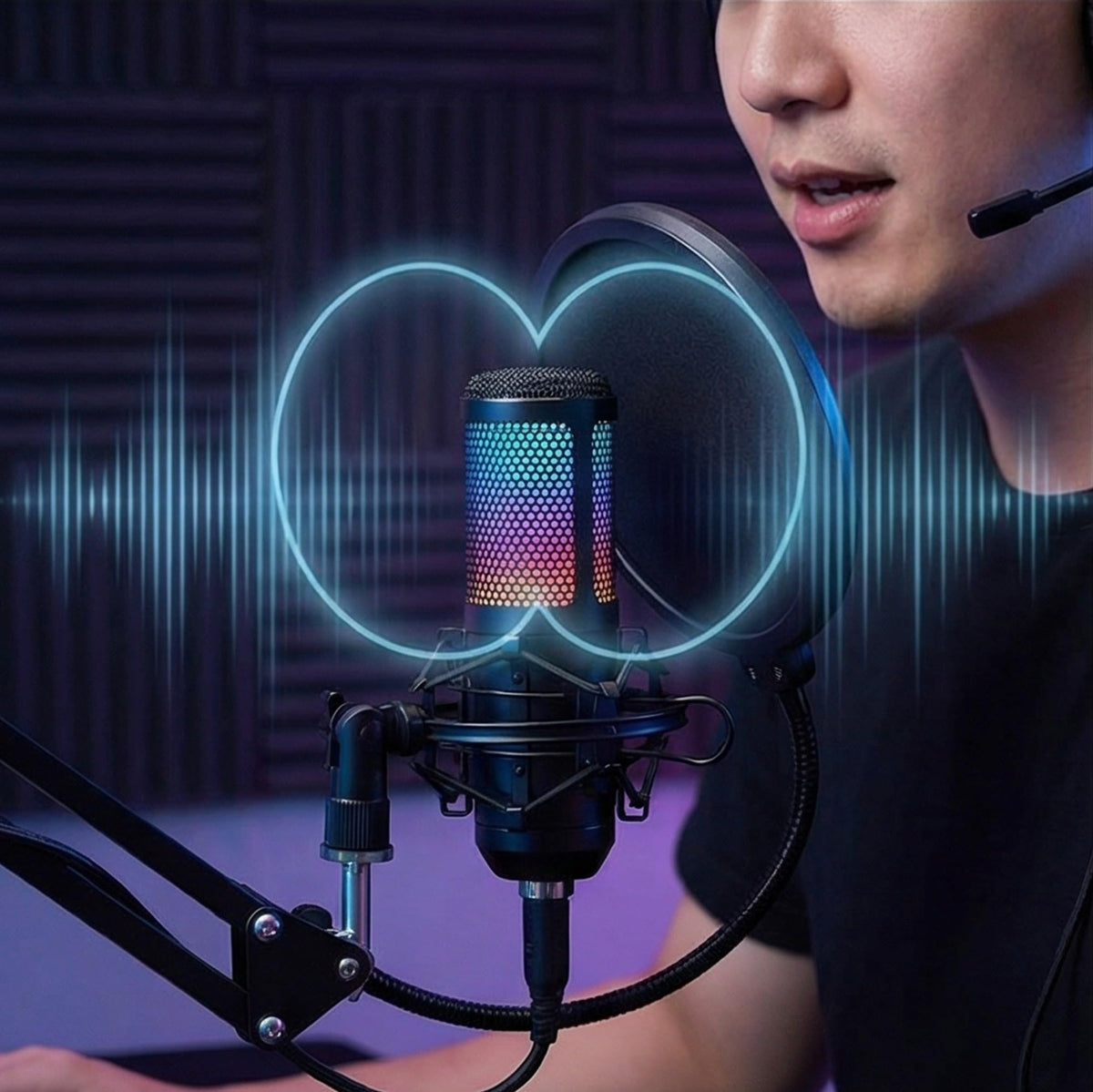 USB Condenser Gaming Mic with Shock Mount O757876
