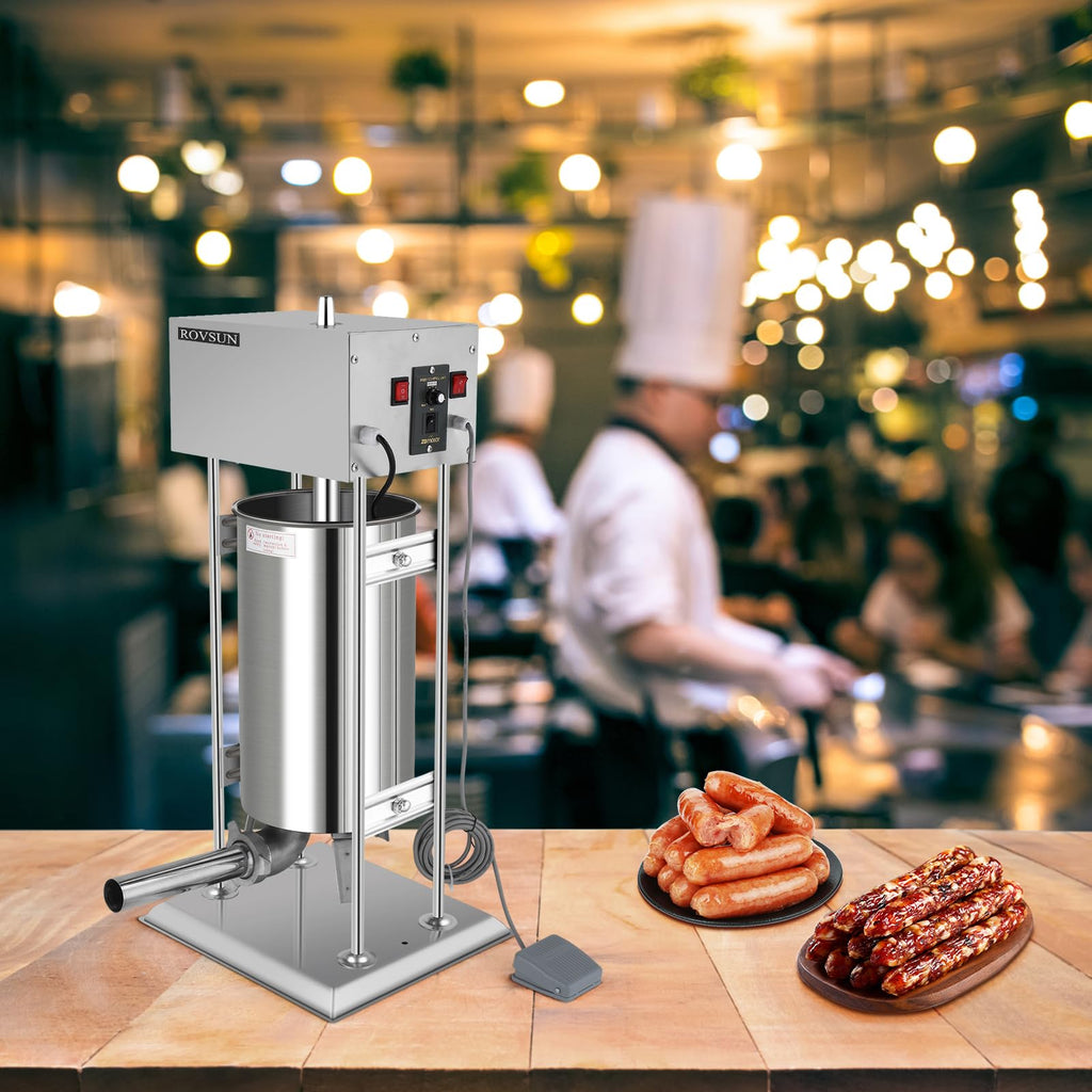 10L Electric Stainless Steel Sausage Stuffer with 5 Stuffing Tubes J304336