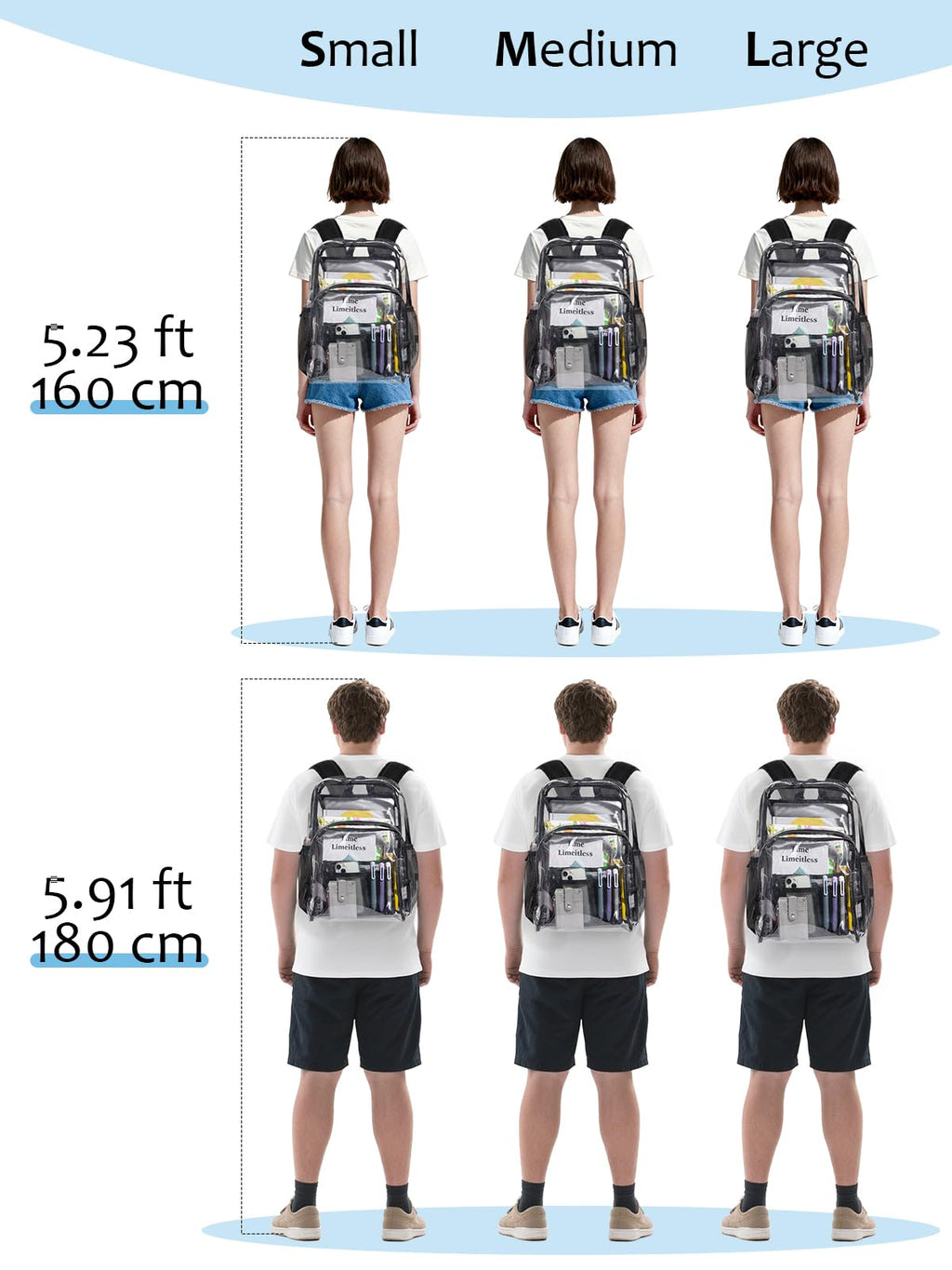 Heavy Duty Clear Backpack A760