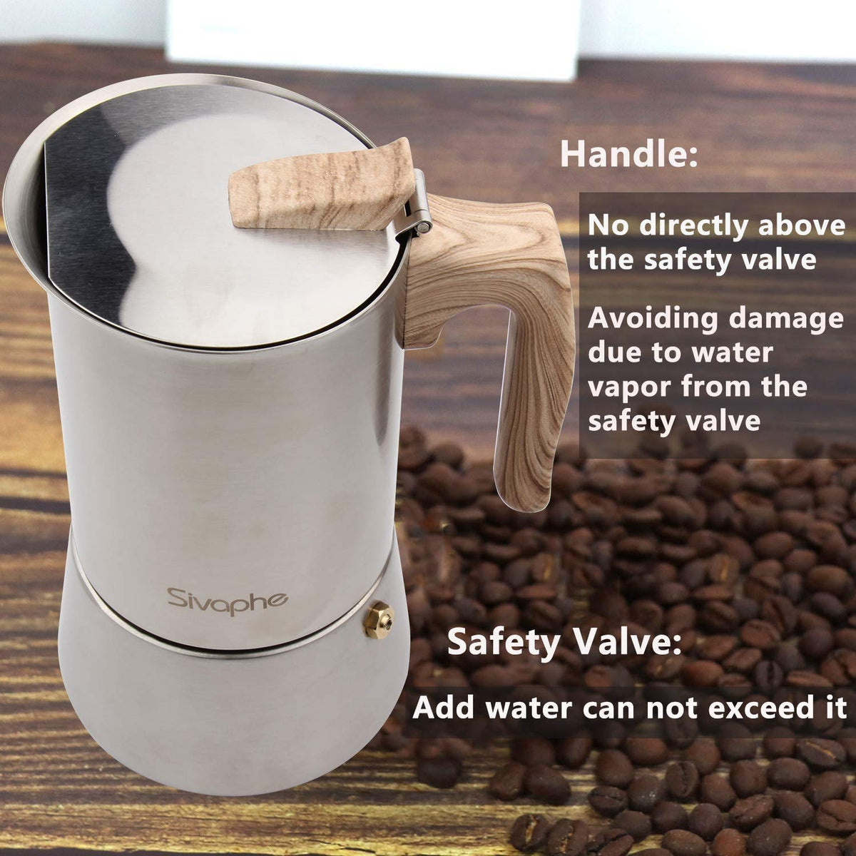 4 Cups Stainless Steel Stovetop Espresso Coffee Maker 10 oz Moka Pot L121397