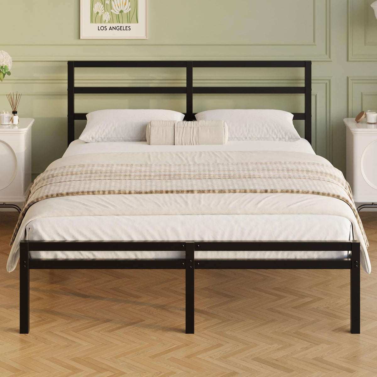 12 Inch Full Size Bed Frame with Headboard and Footboard R593449