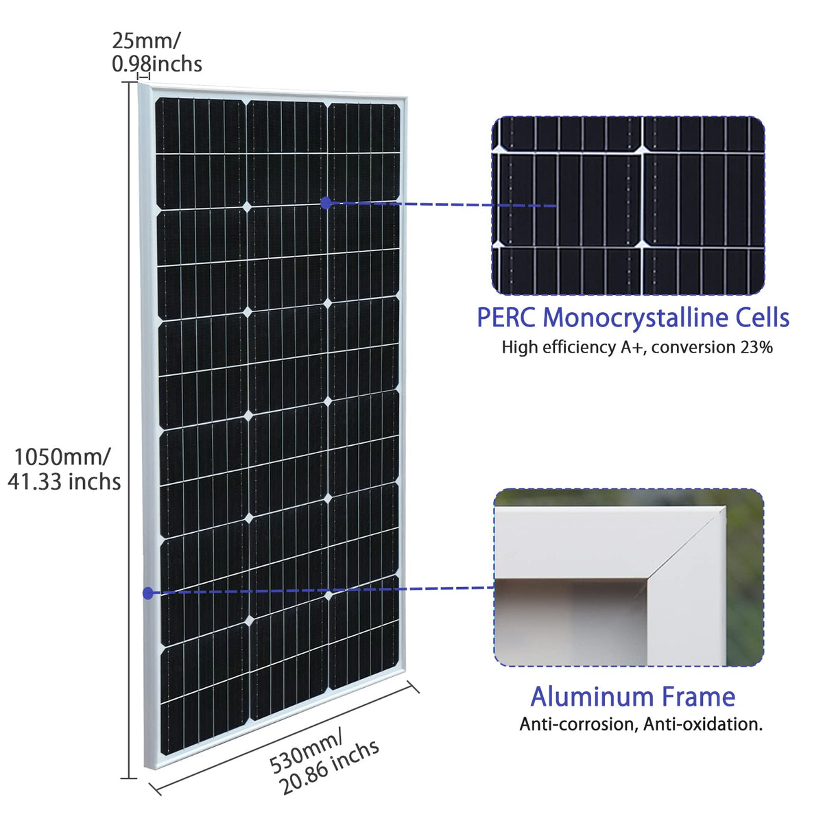 300 Watt 12 Volt Monocrystalline Solar Panel Kit with 30A Charge Controller H35131