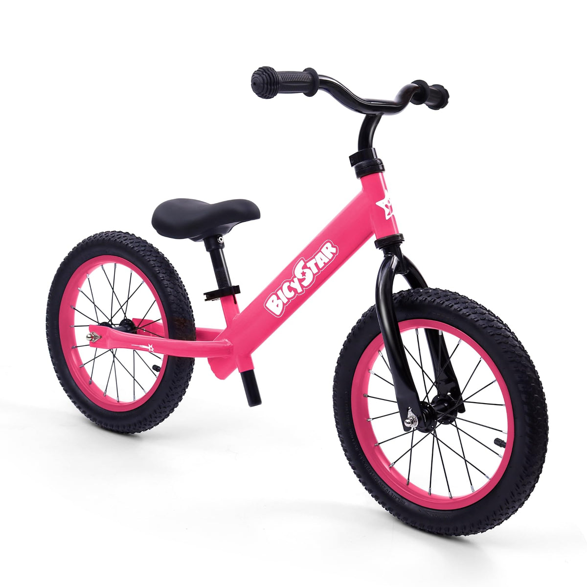 14 Inch Pink Balance Bike with Air Rubber Tires E998929