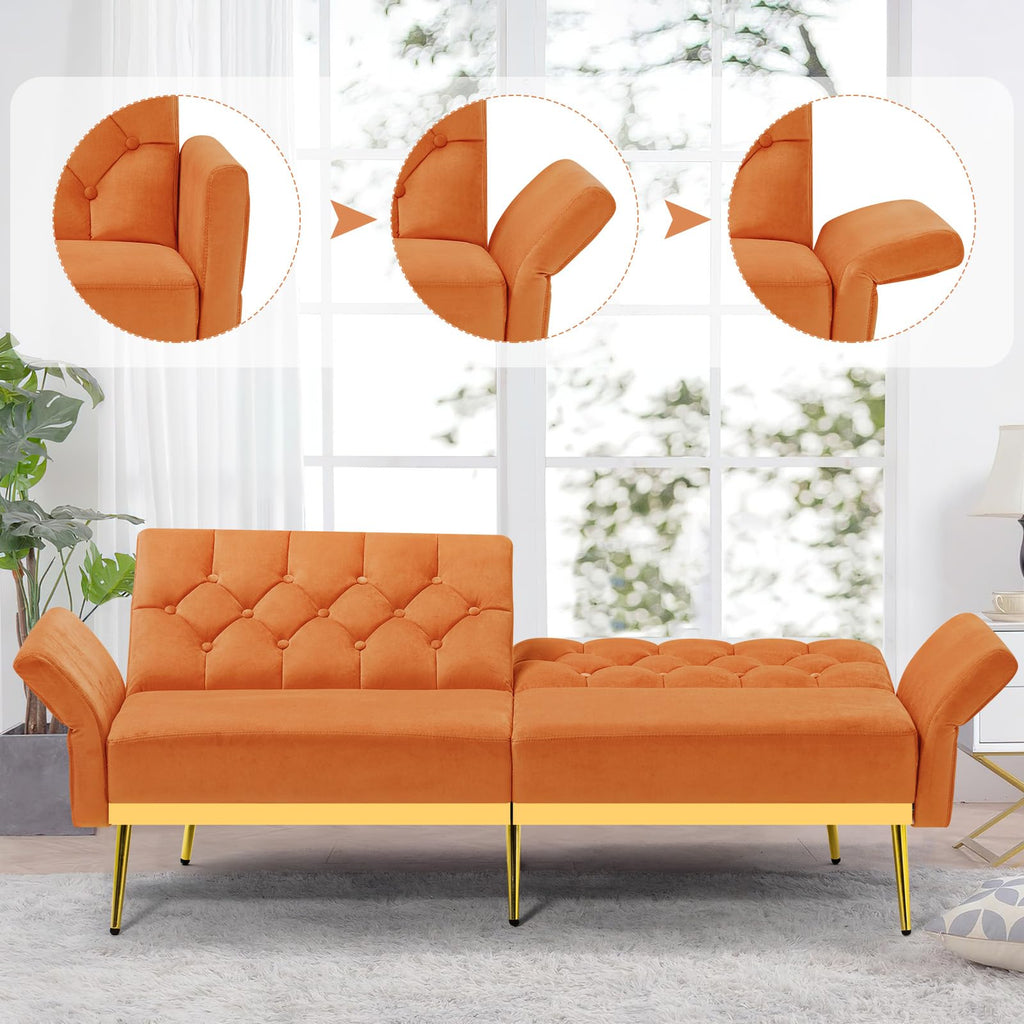 Velvet Sofa Set with Adjustable Armrests & Backrests H8674