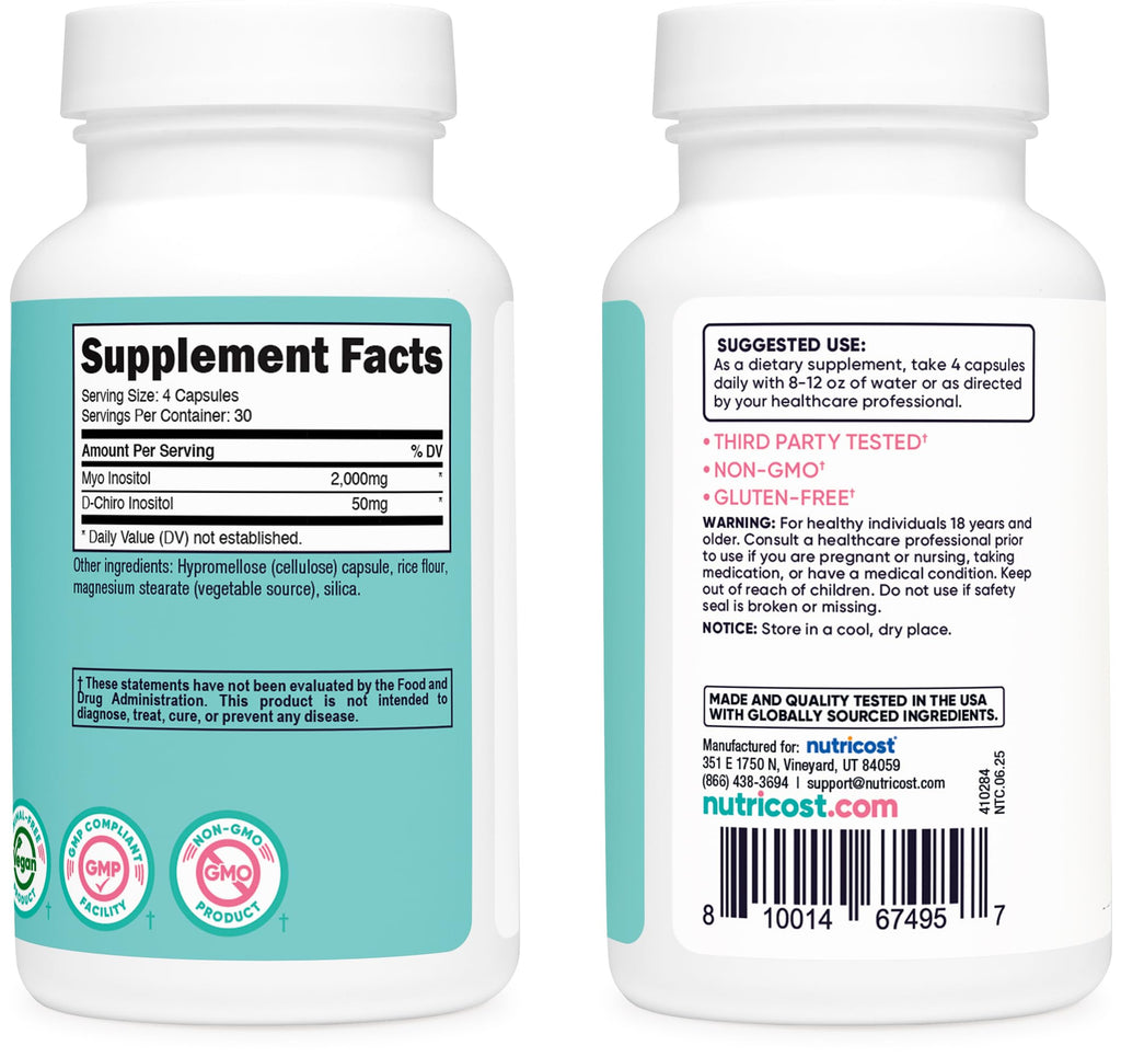120 Capsules GMO-Free Inositol R80229