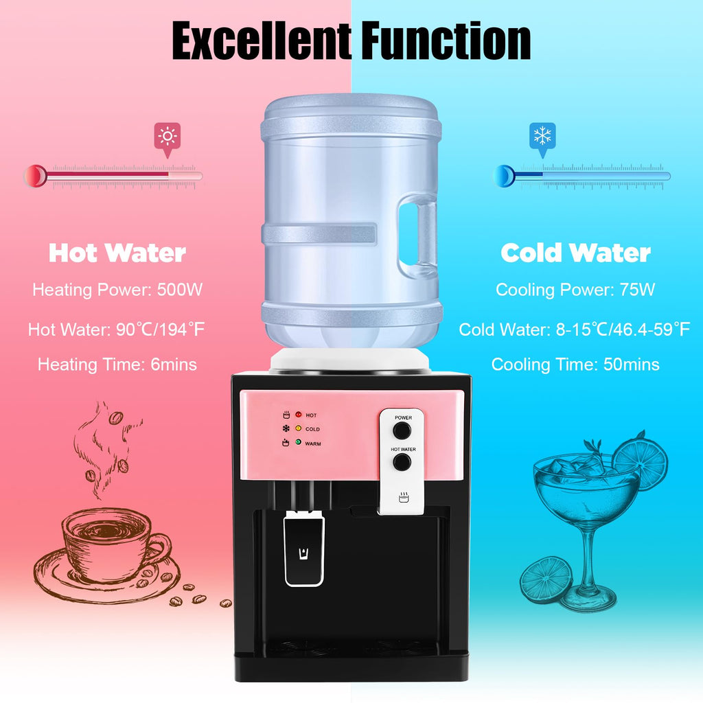 Top Loading Countertop Water Dispenser, 3 Temperature Setting D9702