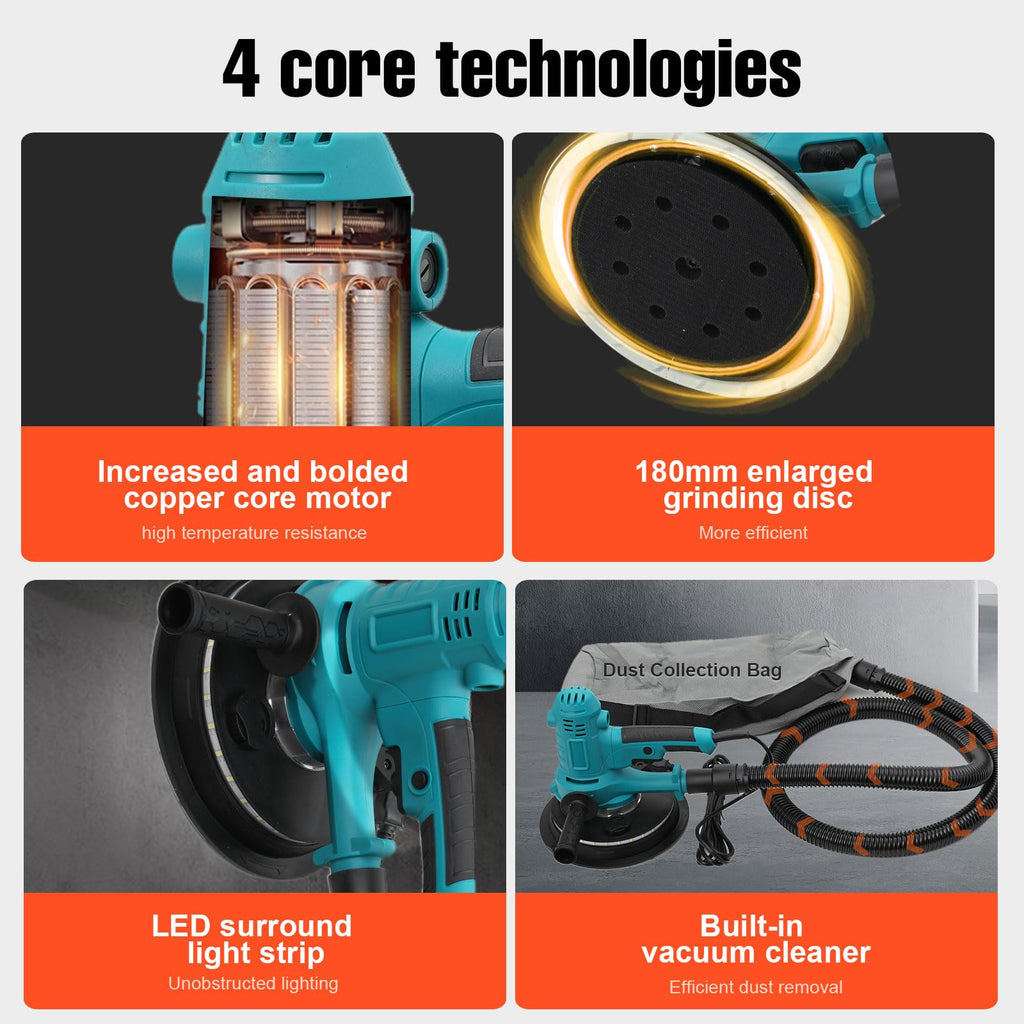 Variable Speed Handheld Electric Drywall Sander F846