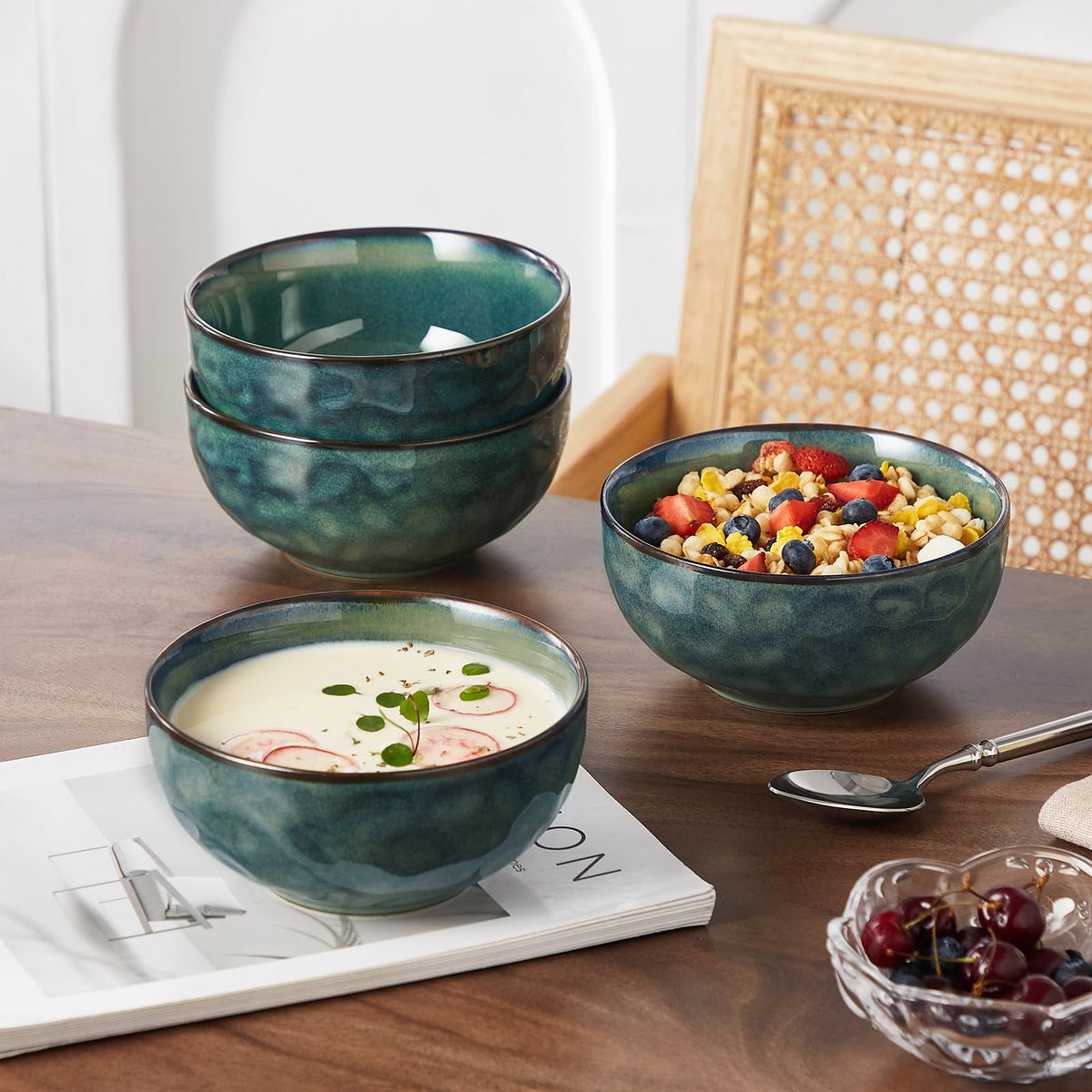 Ceramic Green Bowls Set of 4 Q30991