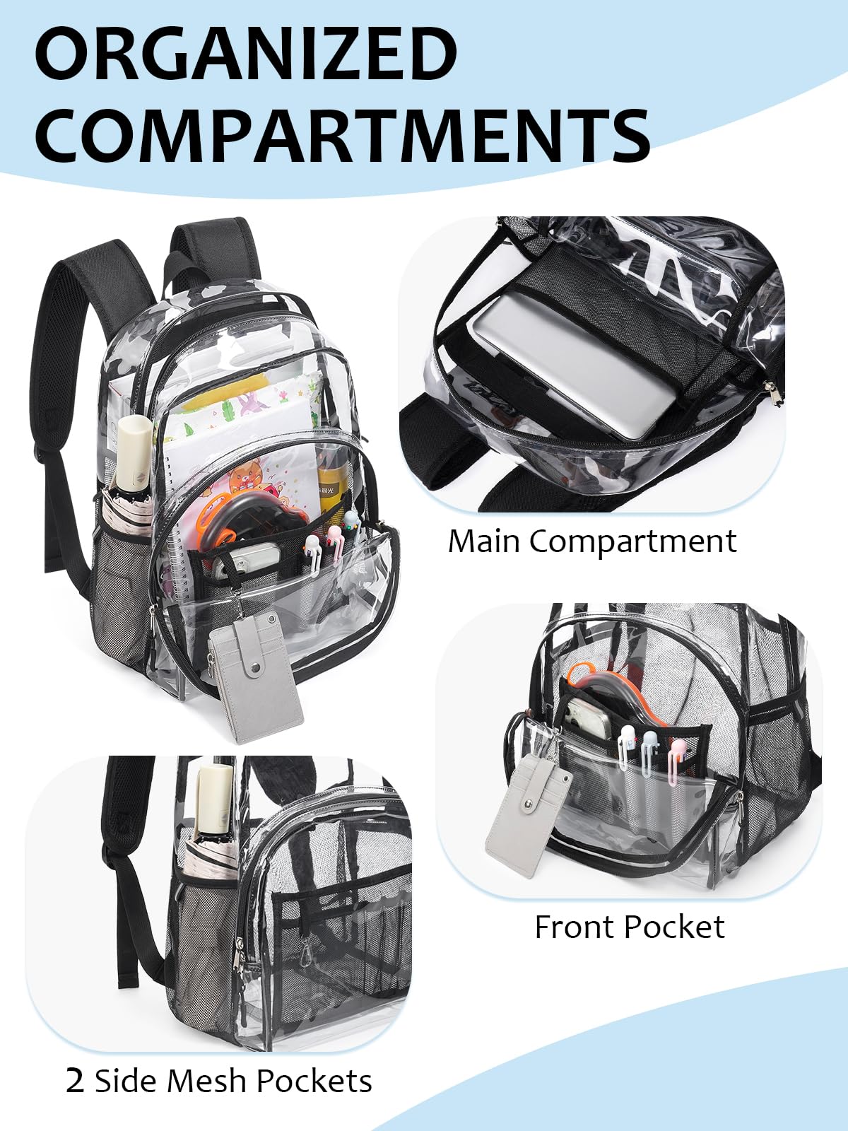 Heavy Duty Clear Backpack A760