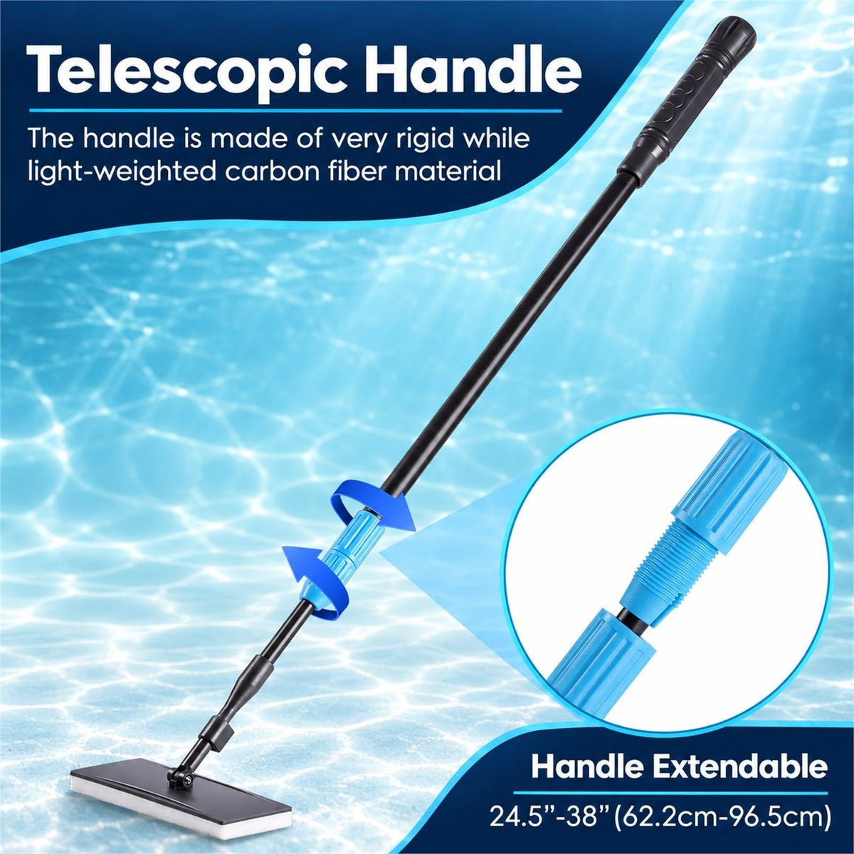 6 in 1 Aquarium Cleaning Tool Kit with Telescopic Long Handle C7696