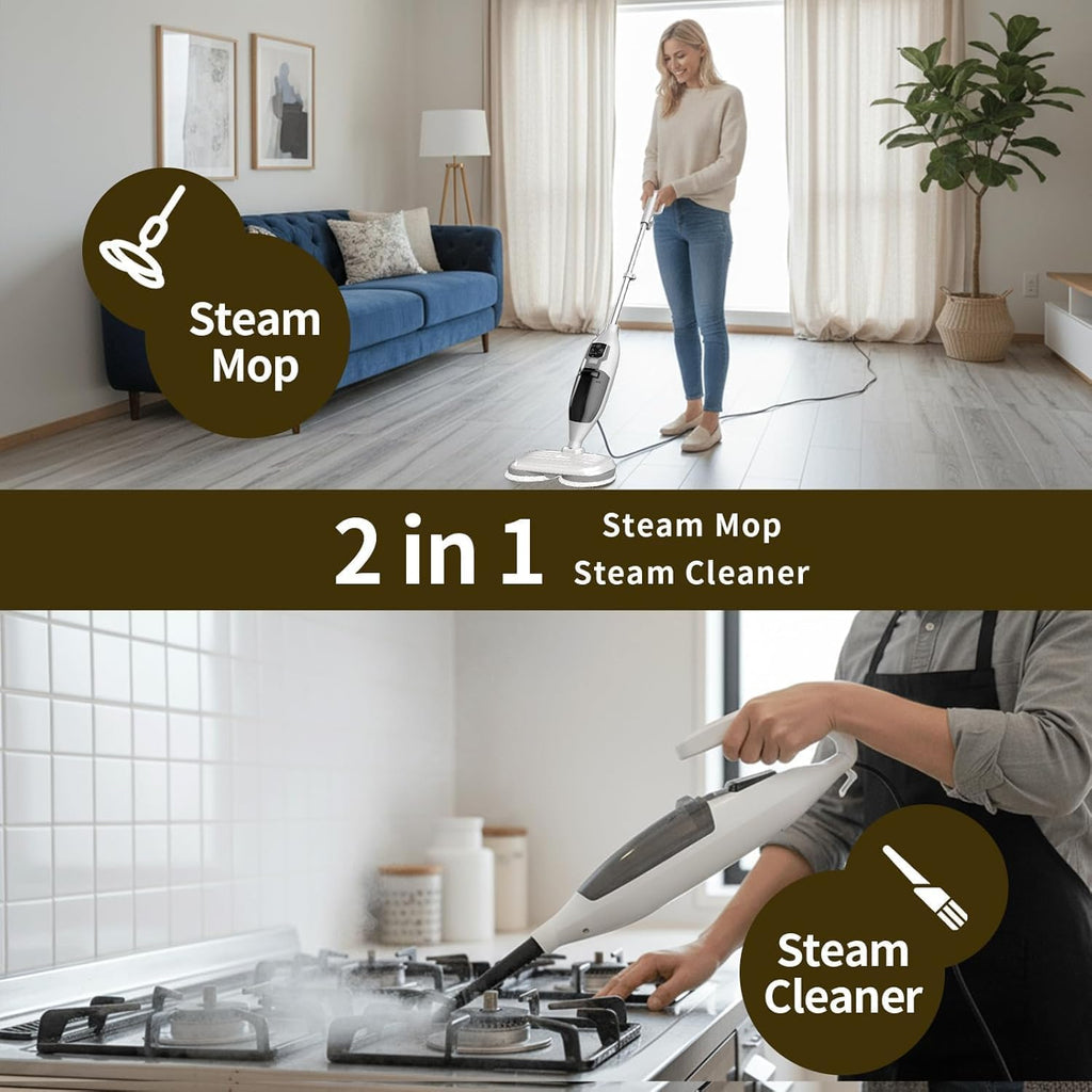 300°F Scrub & Steam Mop with 13 Accessories A18228