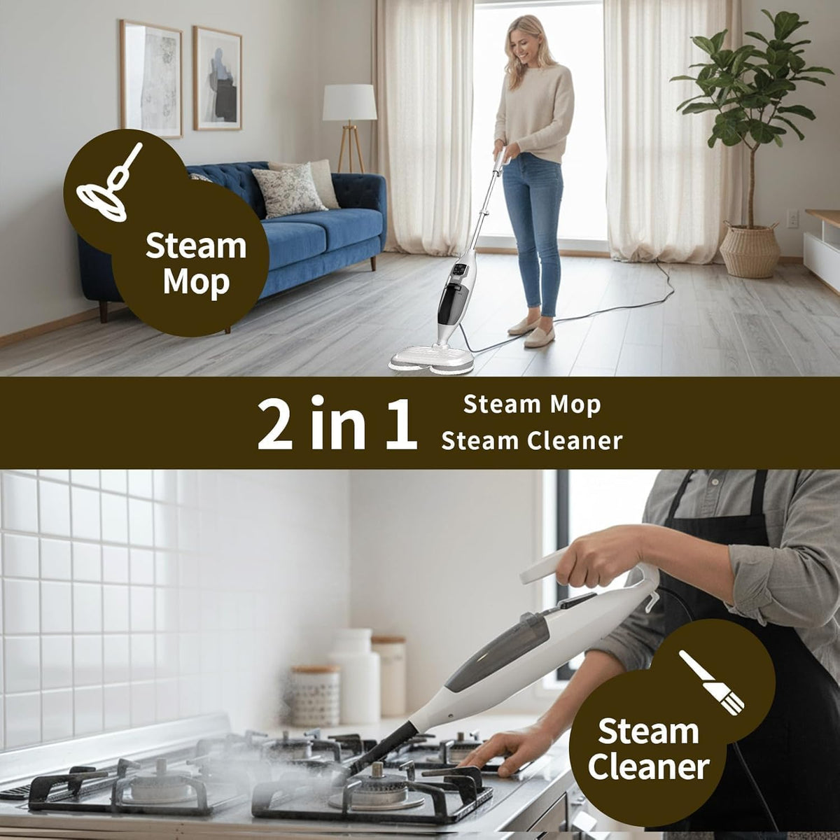 300°F Scrub & Steam Mop with 13 Accessories A18228