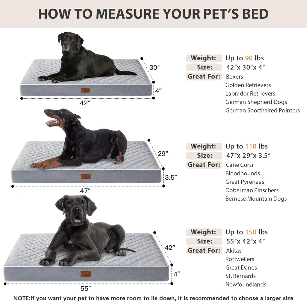 Waterproof Extra Large Orthopedic Dog Bed Y620
