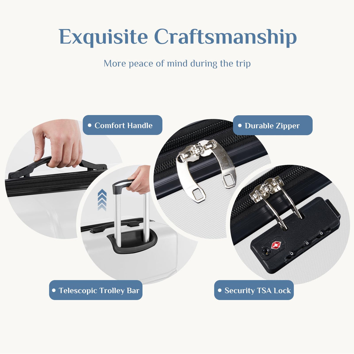 20 Inch Expandable Hardside Spinner Luggage with TSA Lock Q14191