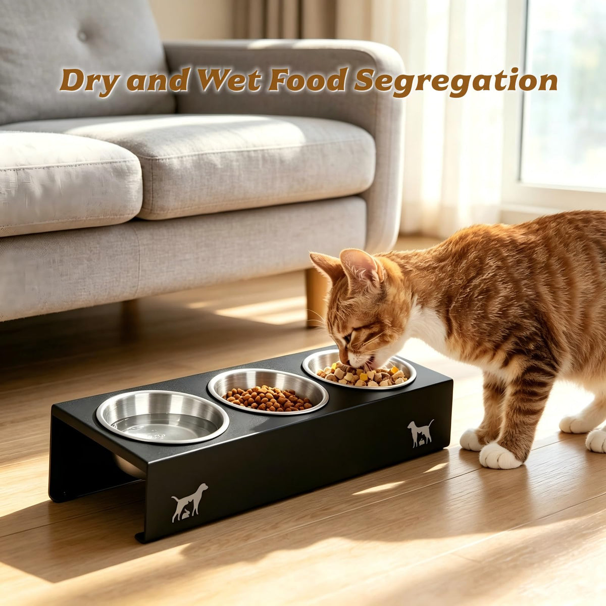 15° Tilted Stainless Steel Cat Bowls 3 Pack A614609