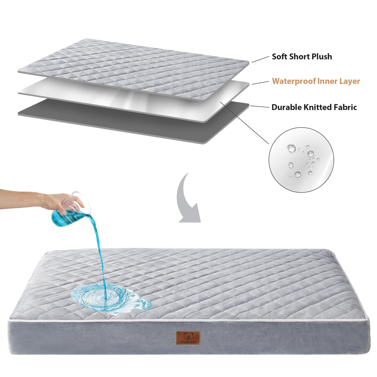 Waterproof Extra Large Orthopedic Dog Bed Y620