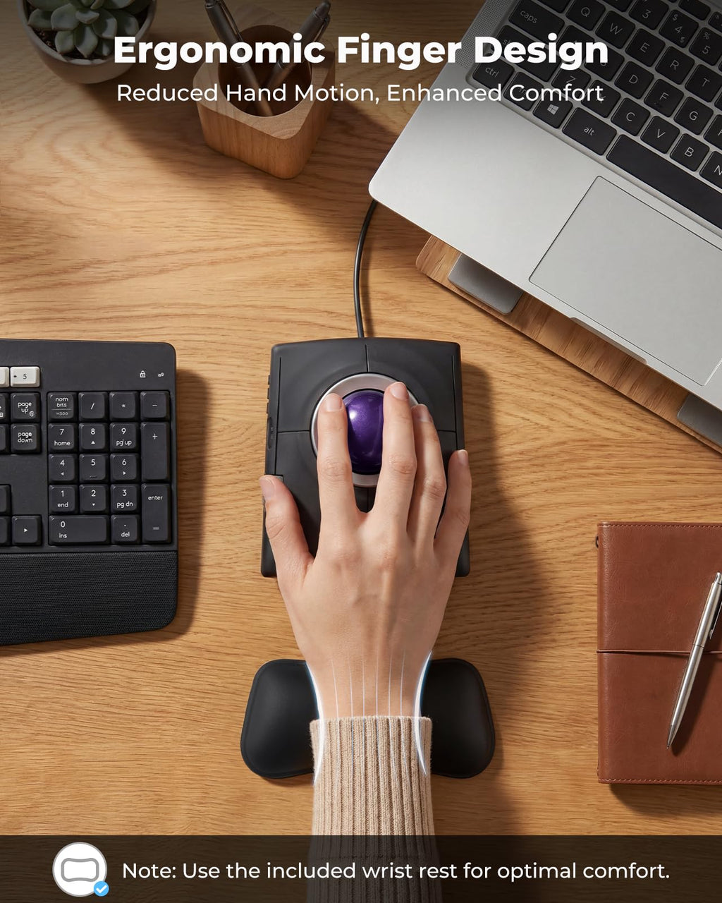 Wired Ergonomic Trackball Mouse P137