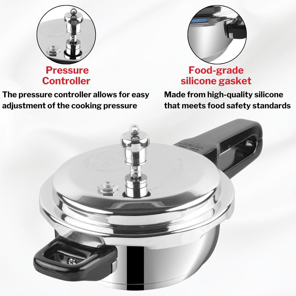 Stainless Steel 3 Litres Pressure Pan with Lid L61763
