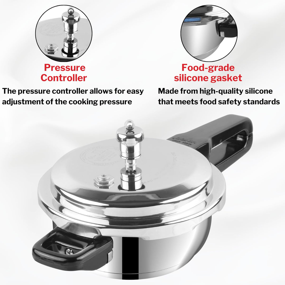 Stainless Steel 3 Litres Pressure Pan with Lid L61763