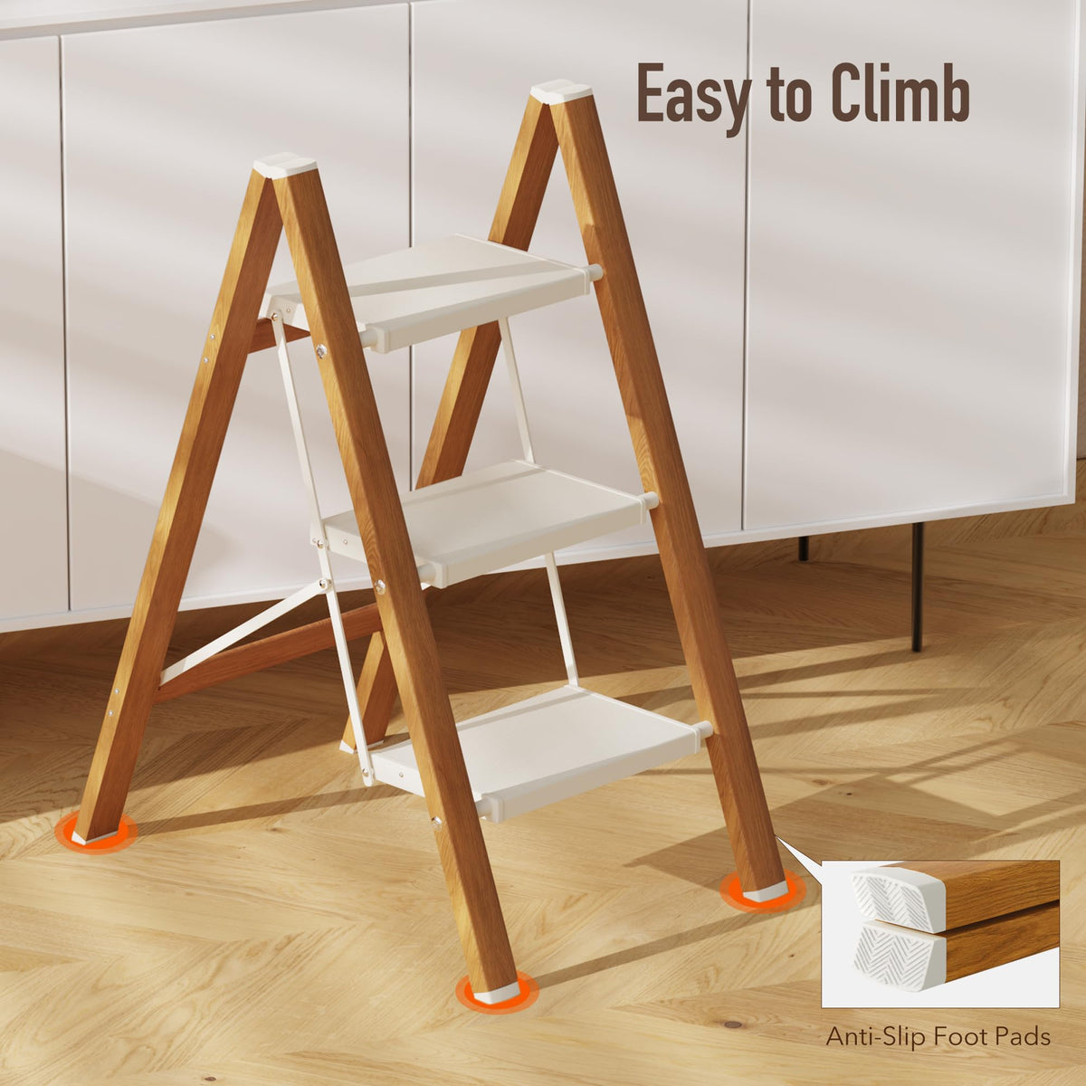 3 Step Aluminum Foldable Step Stool B93584