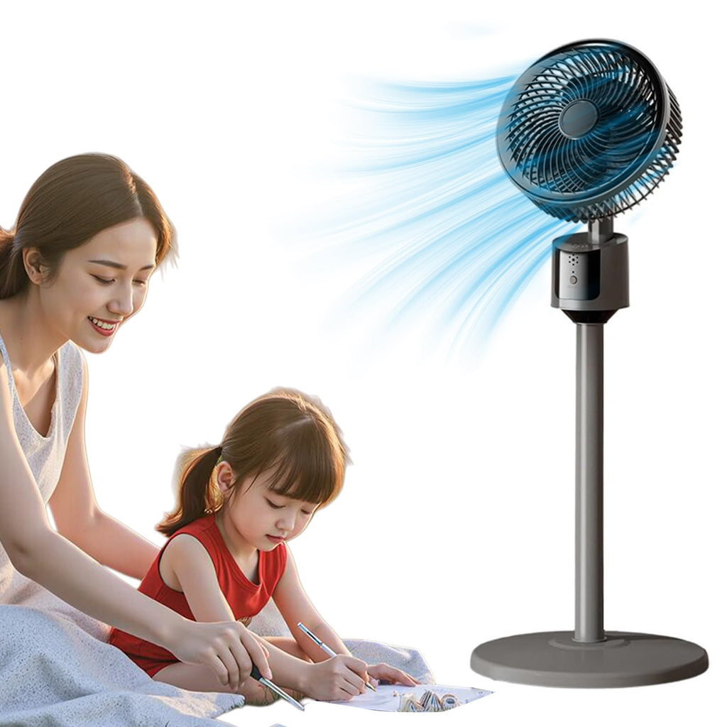 Lightweight Quiet Standing Fan (Grey) Y653