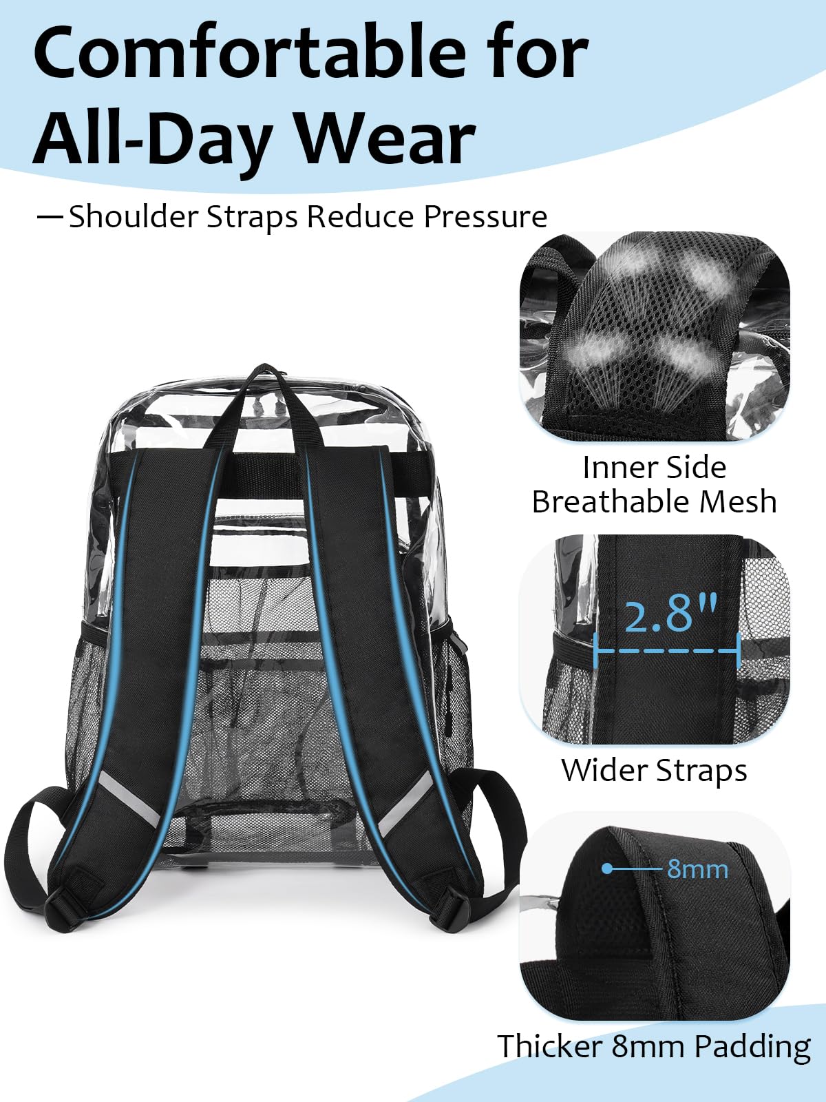 Heavy Duty Clear Backpack A760