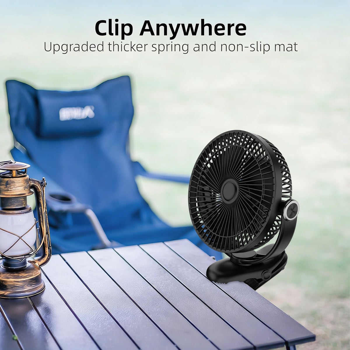 10000mAh 8-Inch Rechargeable Clip on Fan L916
