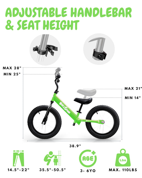 14 Inch Pink Balance Bike with Air Rubber Tires E998929