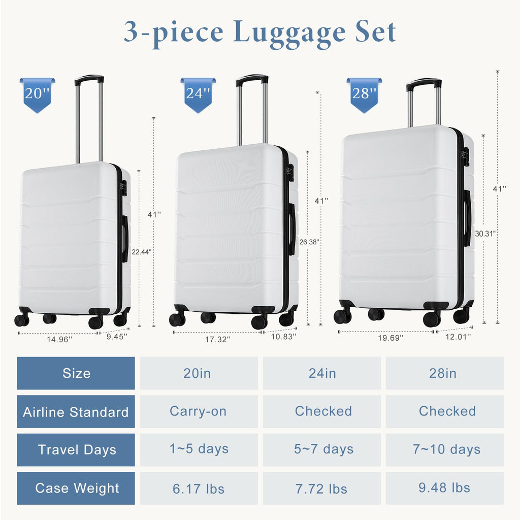 20 Inch Expandable Hardside Spinner Luggage with TSA Lock Q14191