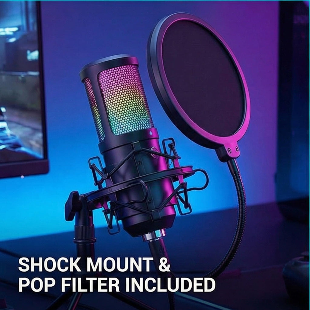 USB Condenser Gaming Mic with Shock Mount O757876