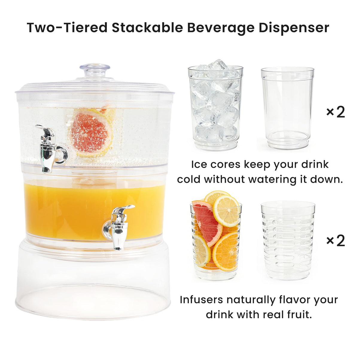 2 Gallon Beverage Dispenser with Stand Y360289