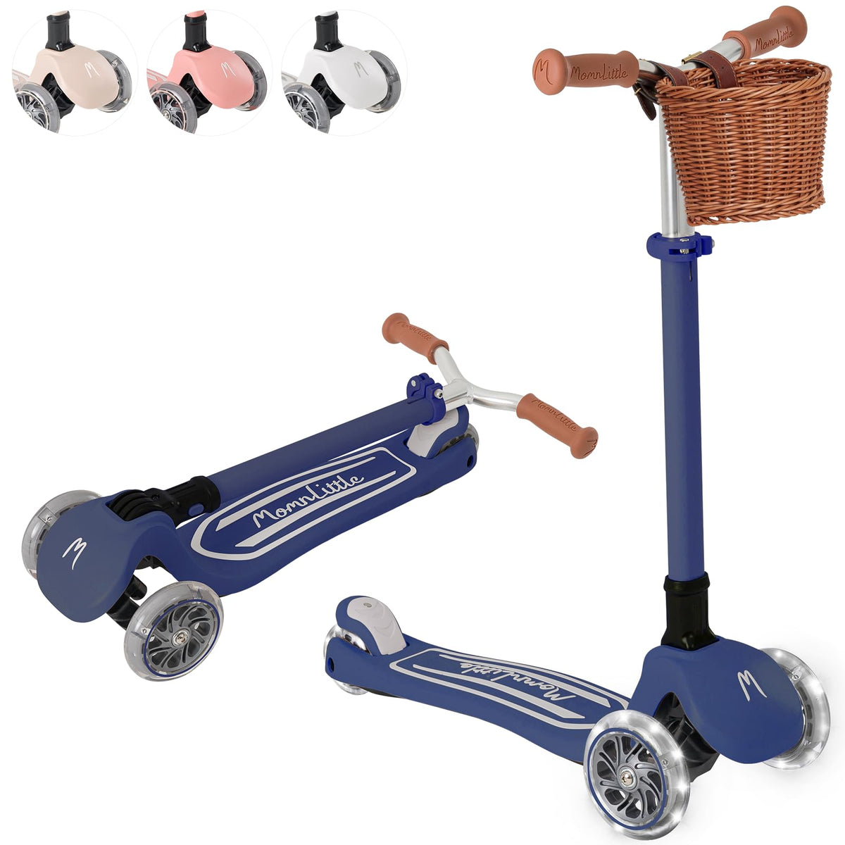 3-Wheel Foldable Toddler Scooter with LED Light-Up Wheels P543281