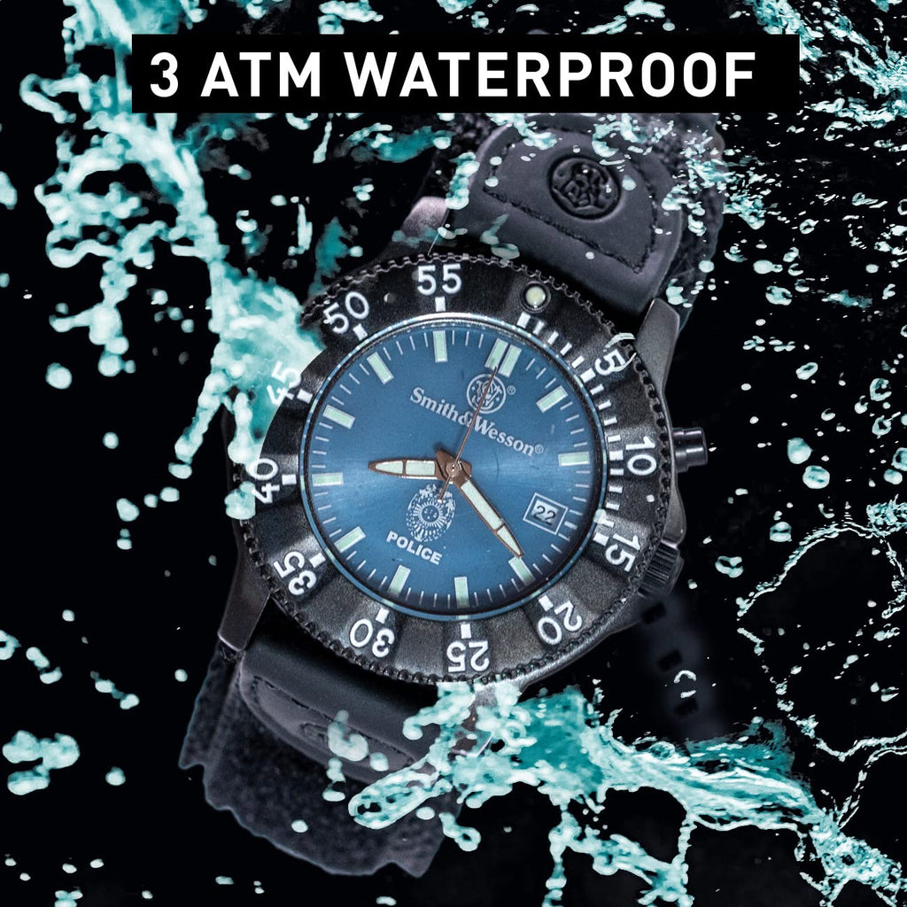 Blue Face 3ATM Water Resistant Quartz 40mm Tactical Watch U1069