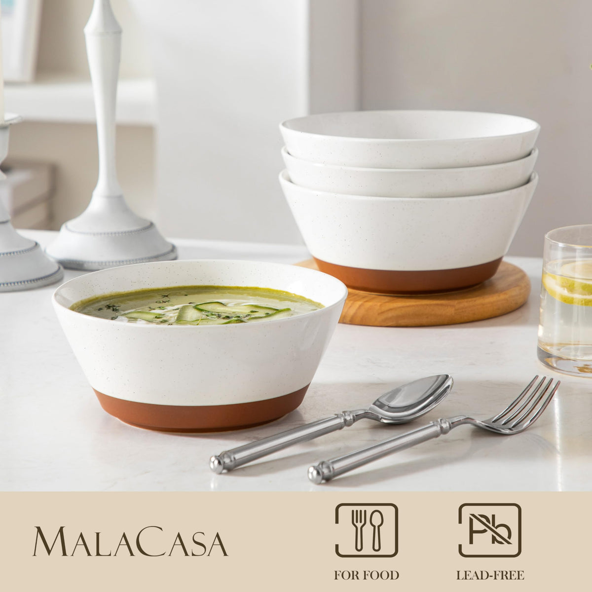 Ceramic Soup Bowls Set of 4 N162